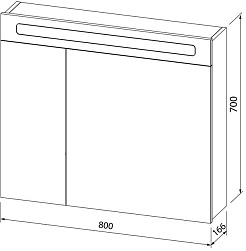 Iddis Зеркальный шкаф New Mirro 80 белый – фотография-5